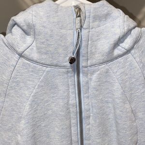 Lululemon Fleece Scuba Full Zip Light Blue Size 6
